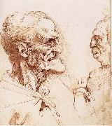 LEONARDO da Vinci Portrats of two men oil painting on canvas